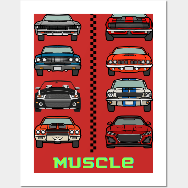 Muscle cars Wall Art by MaxiVision